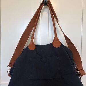 Vegan Leather Navy Duffle Weekender Bag from Target